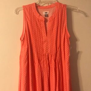 Coral shift dress
